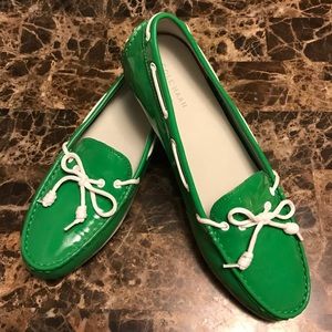 Cole Haan Green Patent Leather Loafers